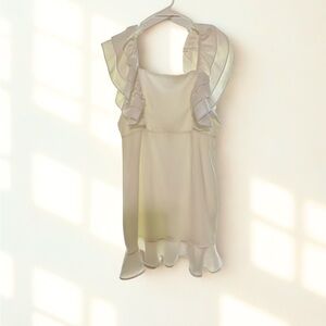 Elegant Cream Ruffle Dress